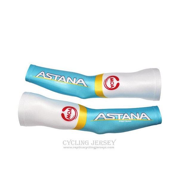 2017 Astana Arm Warmer Cycling White